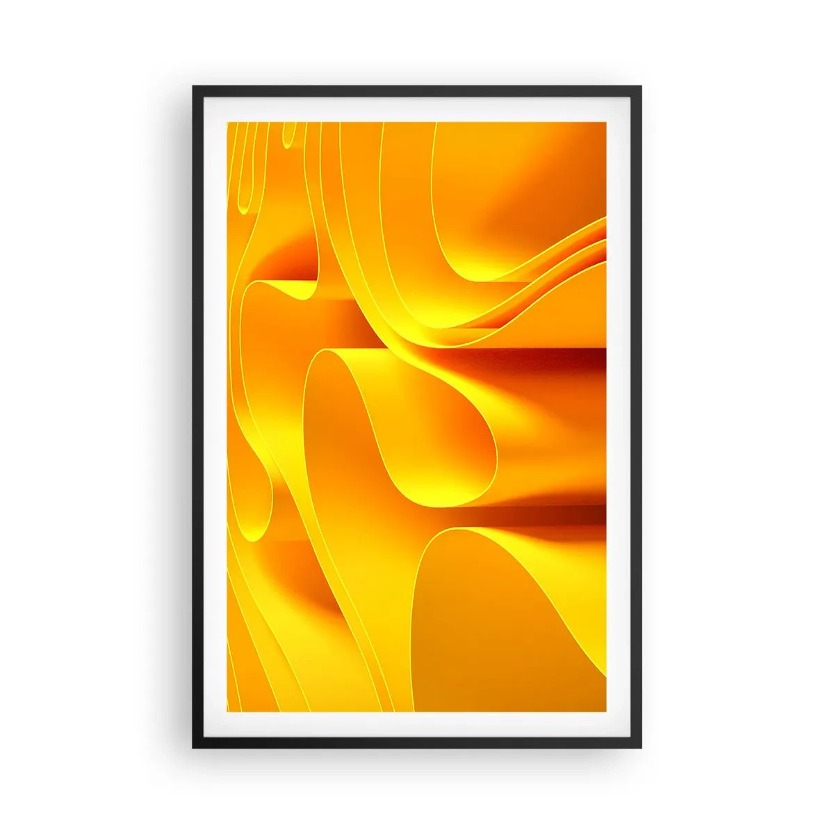 Plagát v čiernom ráme - Ako slnečné vlny - 61x91 cm