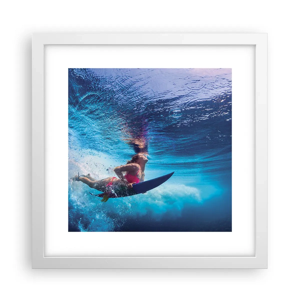 Plagát v bielom ráme - Hĺbka radosti - 30x30 cm