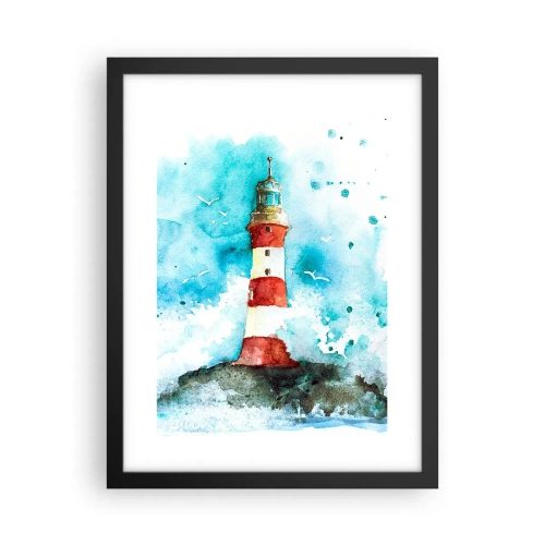 Plagát v čiernom ráme - Jednota živlov - 30x40 cm