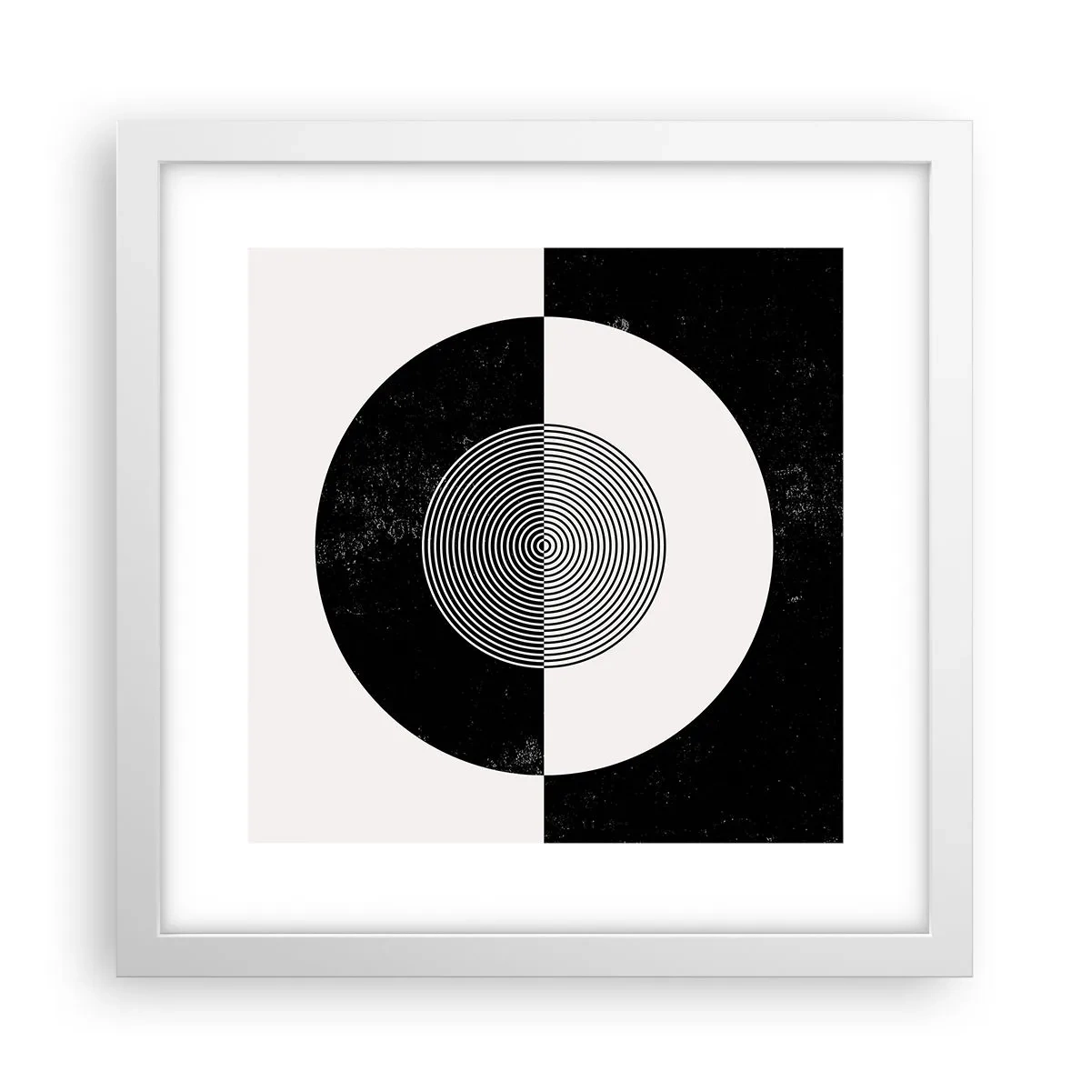 Plagát v bielom ráme - Harmónia v čiernej a bielej - 30x30 cm