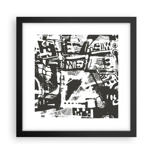 Plagát v čiernom ráme - Poriadok alebo chaos? - 30x30 cm