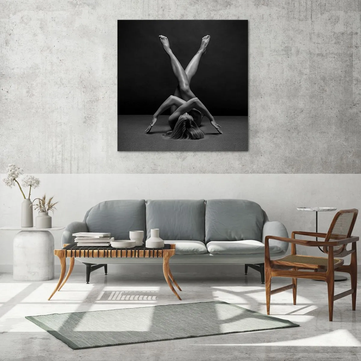 Obraz na skle - Geometria nahoty - 70x70 cm