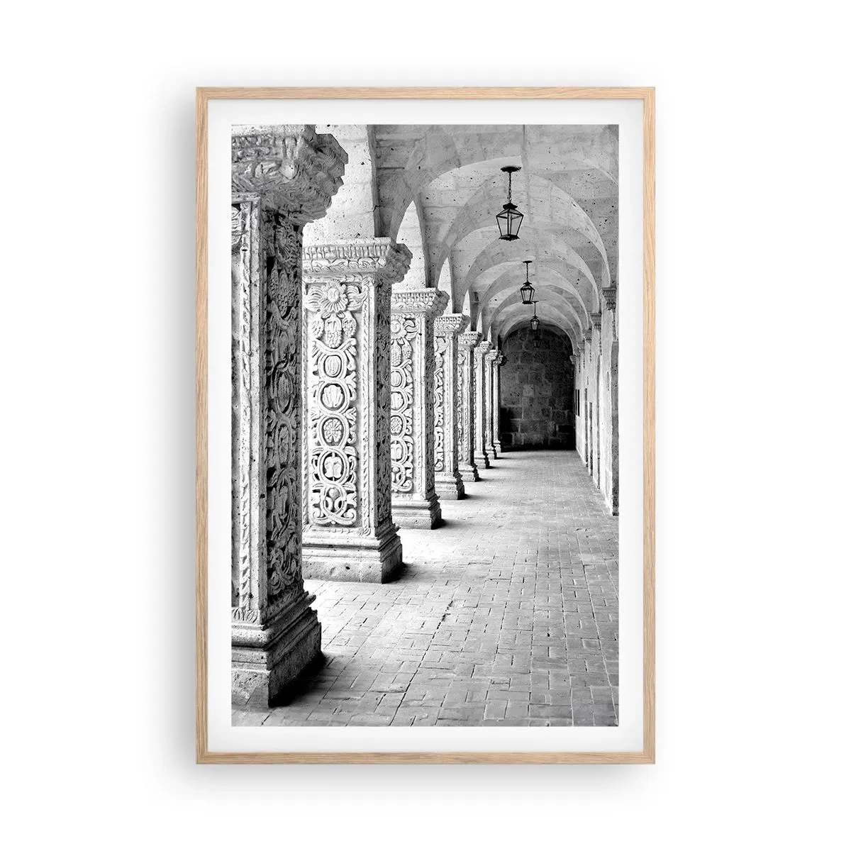 Plagát v ráme zo svetlého duba - Kam…? - 61x91 cm