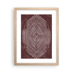 Plagát v ráme zo svetlého duba - Priestor hovorí - 30x40 cm