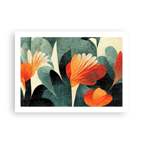 Plagát - Tropické horúco a chlad zelene - 70x50 cm