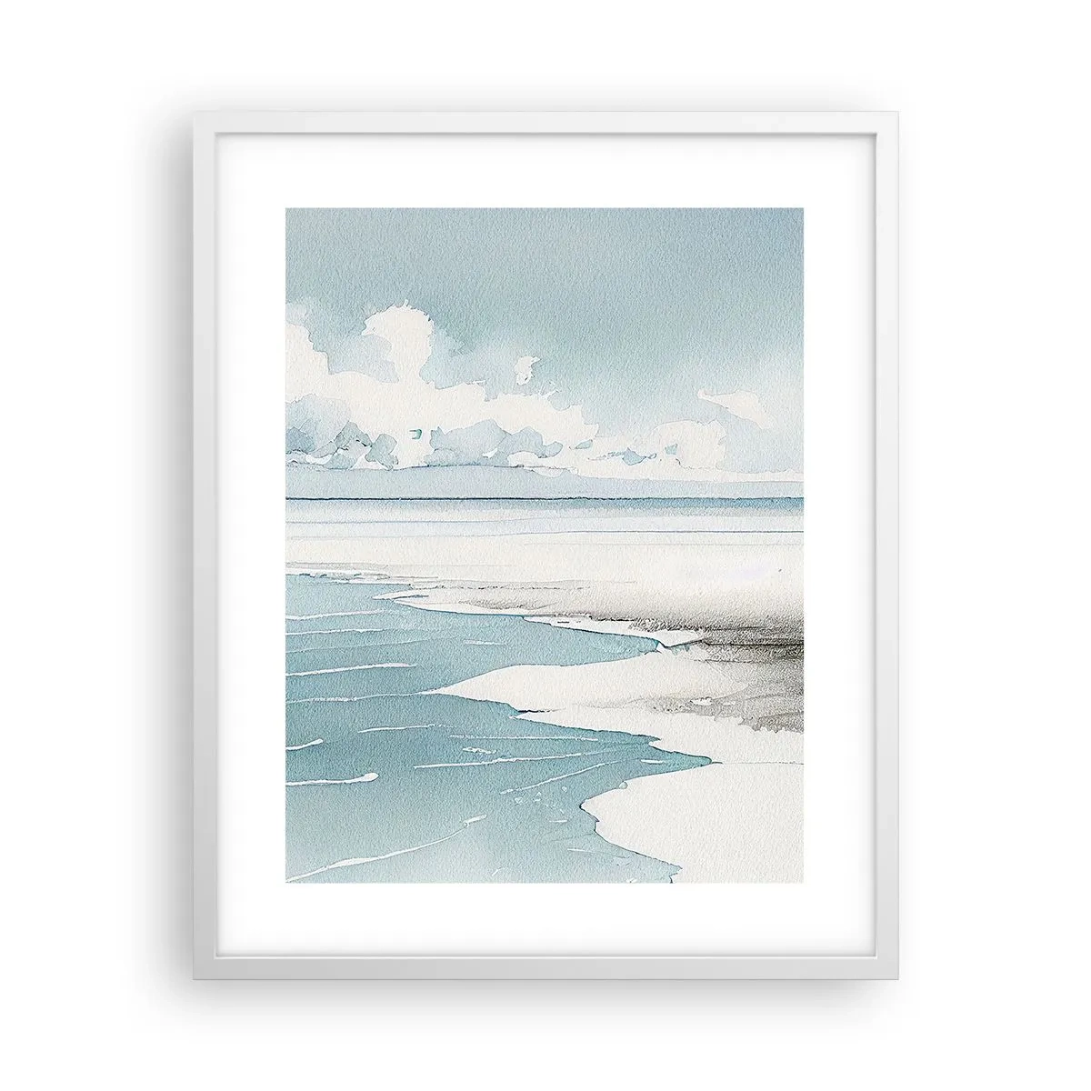 Plagát v bielom ráme - Jemný príliv - 40x50 cm