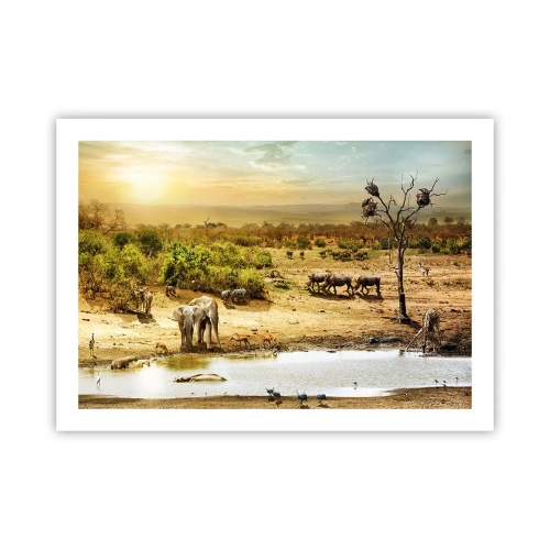 Plagát - „Z raja opäť pramenila rieka…“ - 70x50 cm