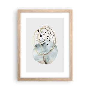 Plagát v ráme zo svetlého duba - V objatí priestoru - 30x40 cm