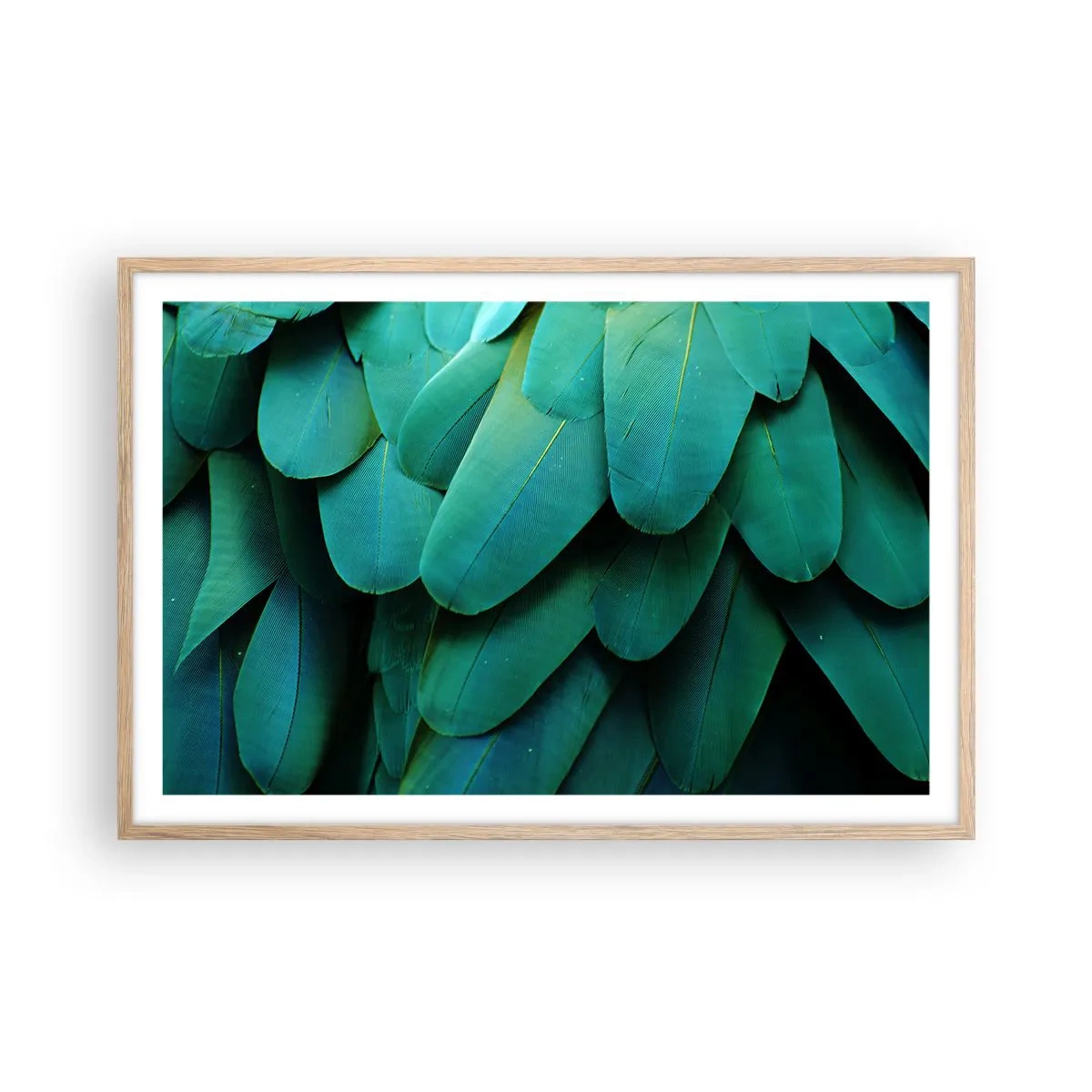 Plagát v ráme zo svetlého duba - Presnosť papagájovej povahy - 91x61 cm