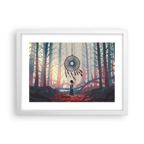 Plagát v bielom ráme - Tajný rituál šťastia - 40x30 cm