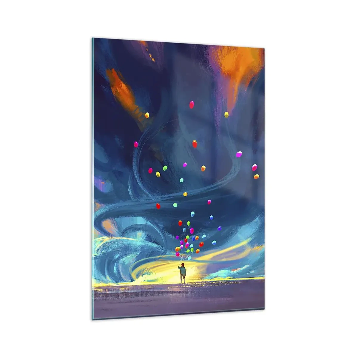 Obraz na skle - Na modrý vietor - 80x120 cm