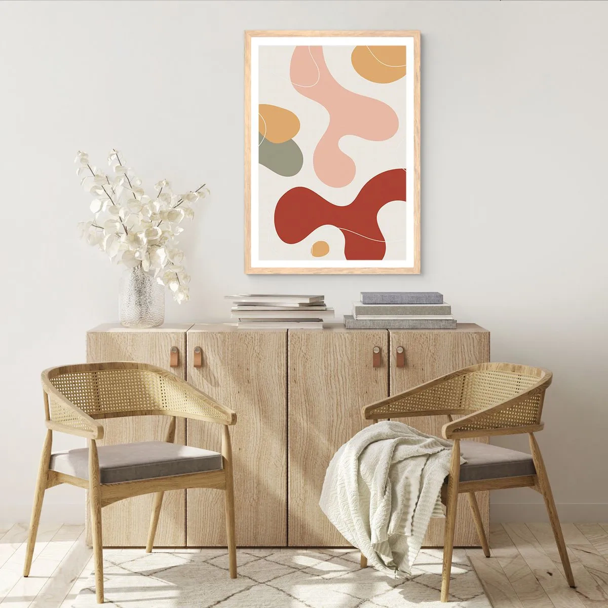 Plagát v ráme zo svetlého duba - Klikiháky - 70x100 cm