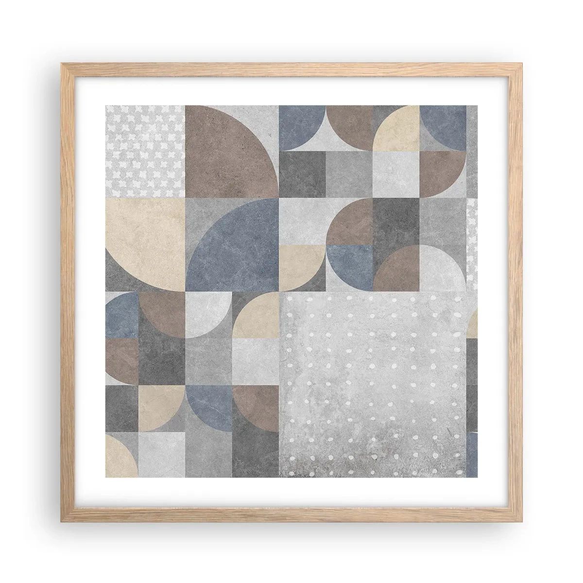 Plagát v ráme zo svetlého duba - Keramická fantázia - 50x50 cm
