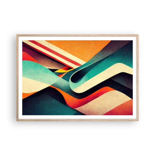 Plagát v ráme zo svetlého duba - Intenzívna kompozícia - 100x70 cm