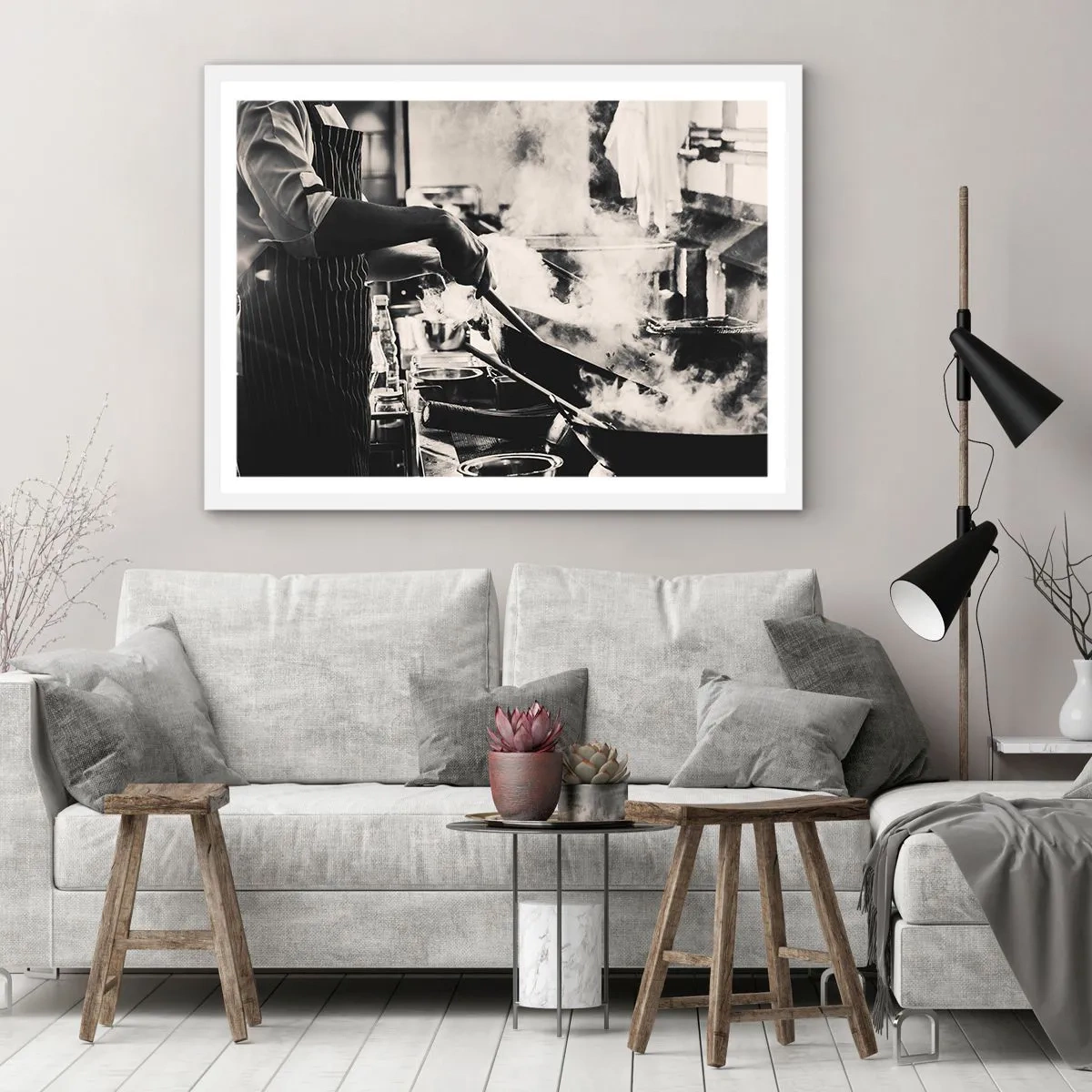 Plagát v bielom ráme - Alchýmia chutí - 70x50 cm