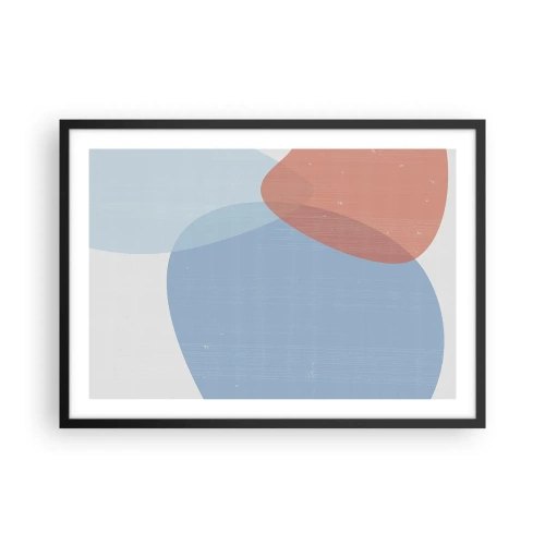 Plagát v čiernom ráme - Pastelové vzťahy - 70x50 cm