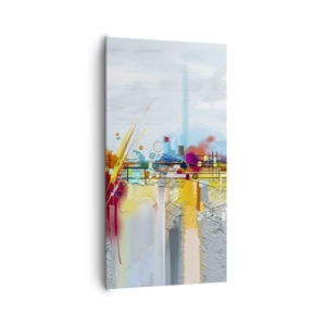 Obraz na plátne - Most radosti nad riekou života - 65x120 cm
