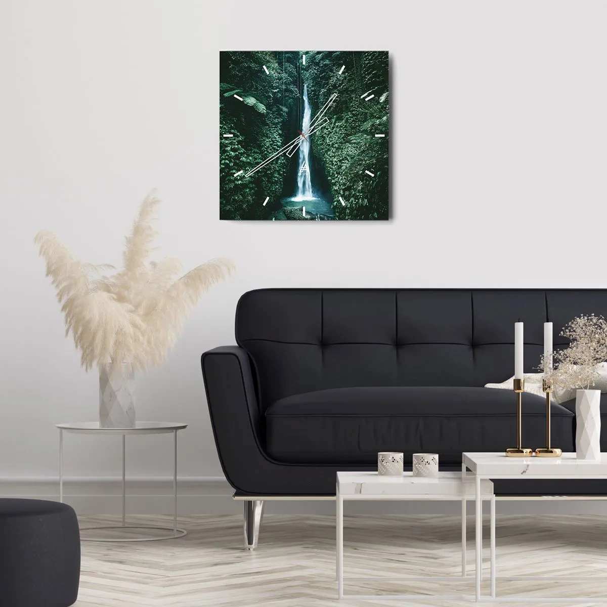 Nástenné hodiny - Tropický prameň - 30x30 cm