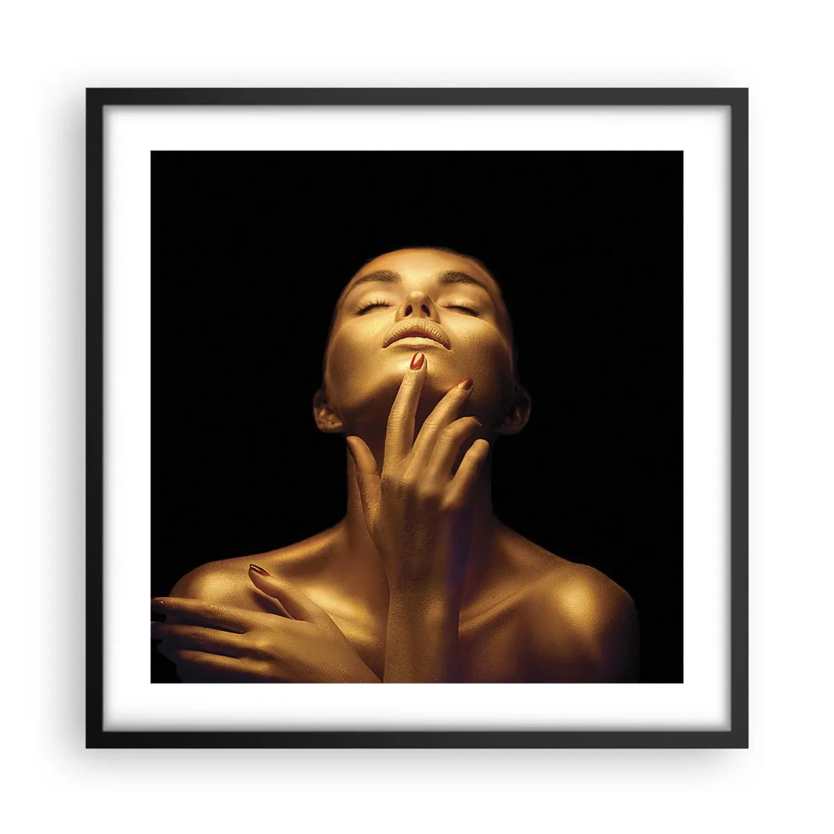 Plagát v čiernom ráme - Ako zlatý hodváb - 50x50 cm