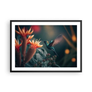 Plagát v čiernom ráme - Skutočne pestrý život - 70x50 cm