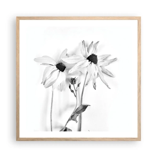 Plagát v ráme zo svetlého duba - Nikto nechce byť sám - 60x60 cm