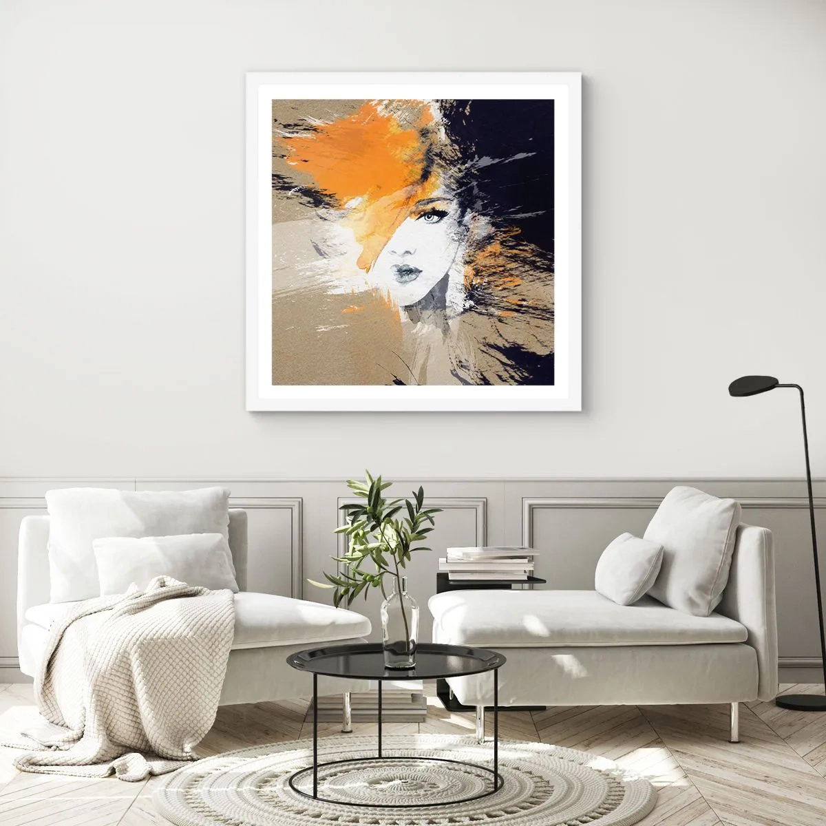 Plagát v bielom ráme - A je svetlo - 30x30 cm