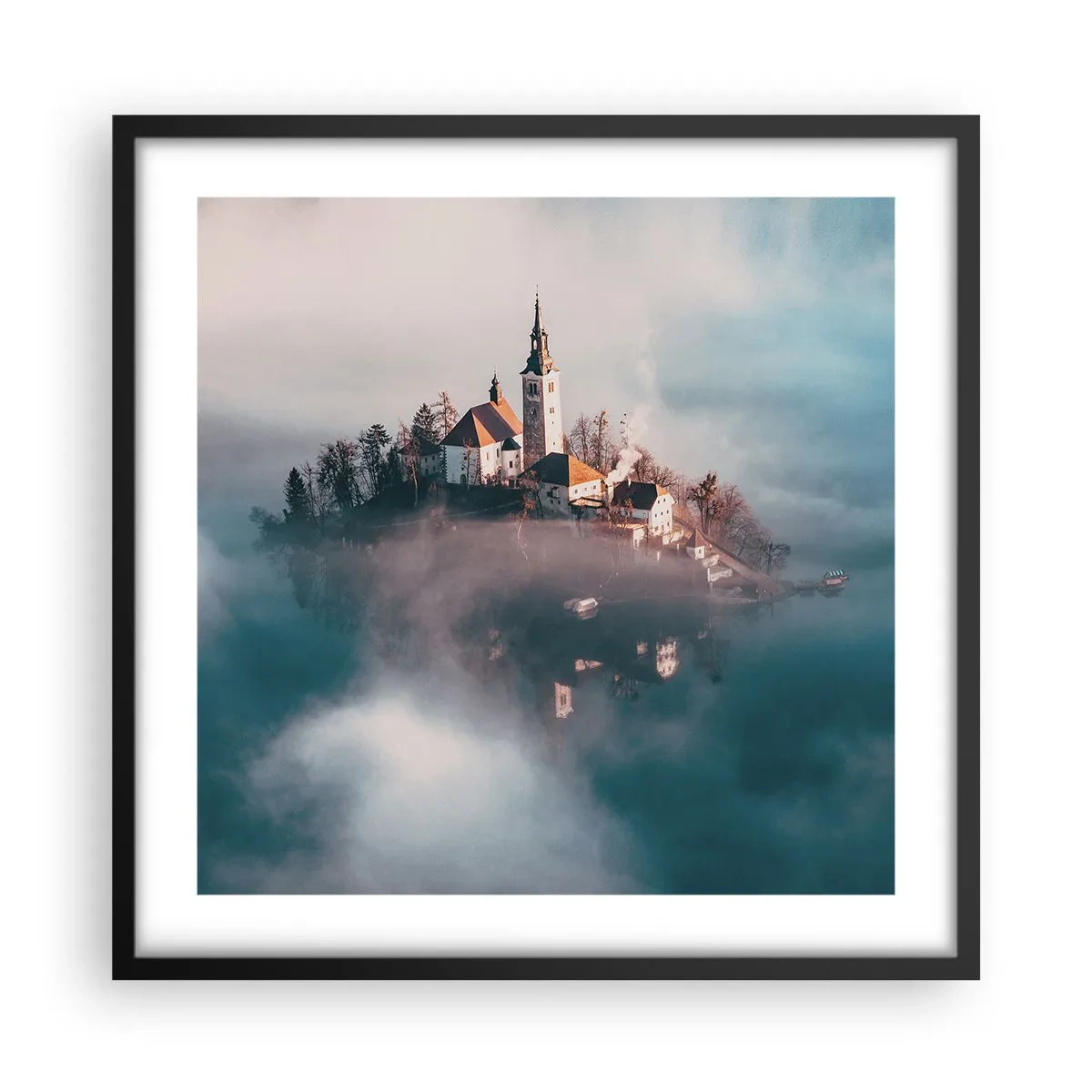 Plagát v čiernom ráme - Ostrov snov - 50x50 cm
