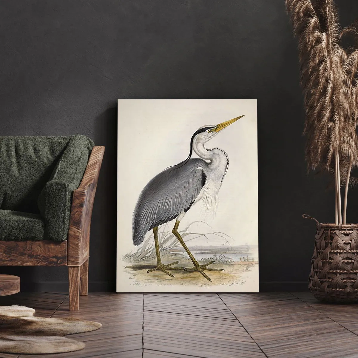 Obraz na plátne - Pôvab volavky - 55x100 cm