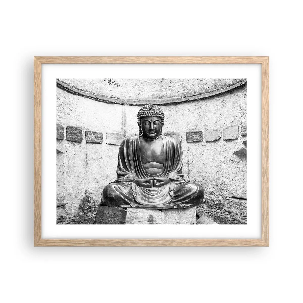 Plagát v ráme zo svetlého duba - Pri zdroji pokoja - 50x40 cm