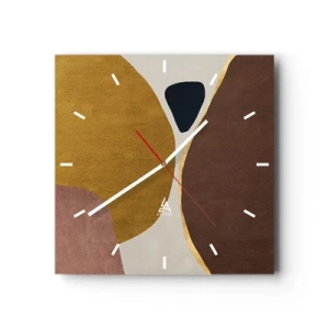Nástenné hodiny - Abstrakcia – miesto v priestore - 30x30 cm