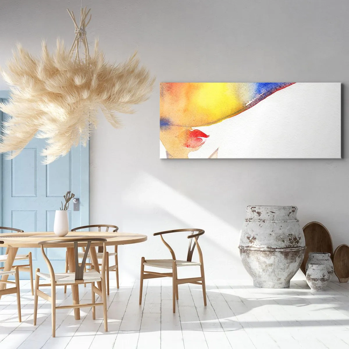 Obraz na plátne - Portrét dámy    - 100x40 cm