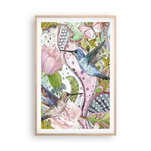 Plagát v ráme zo svetlého duba - Zamotané do lián - 61x91 cm