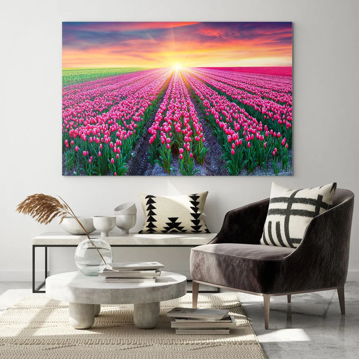 Obraz na skle - Farma krásy - 120x80 cm