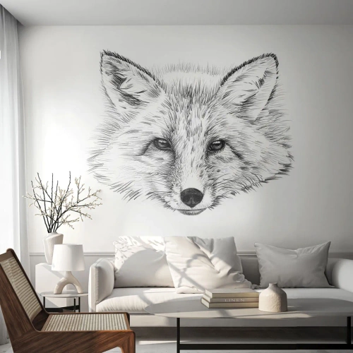 Fototapeta Premium Sand - Môžu tieto oči klamať? - Zvieratá, Fox, Grafika - 150x105 cm
