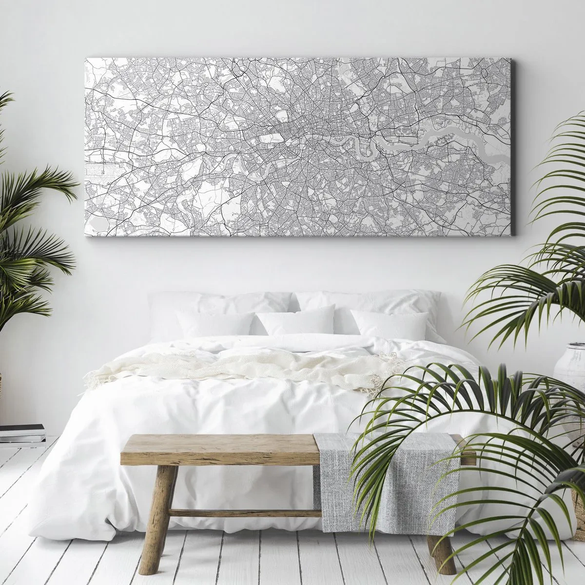 Obraz na plátne - Mapa londýnskeho labyrintu - 100x40 cm