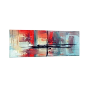 Obraz na skle - Krajina v neznámej dimenzii - 90x30 cm