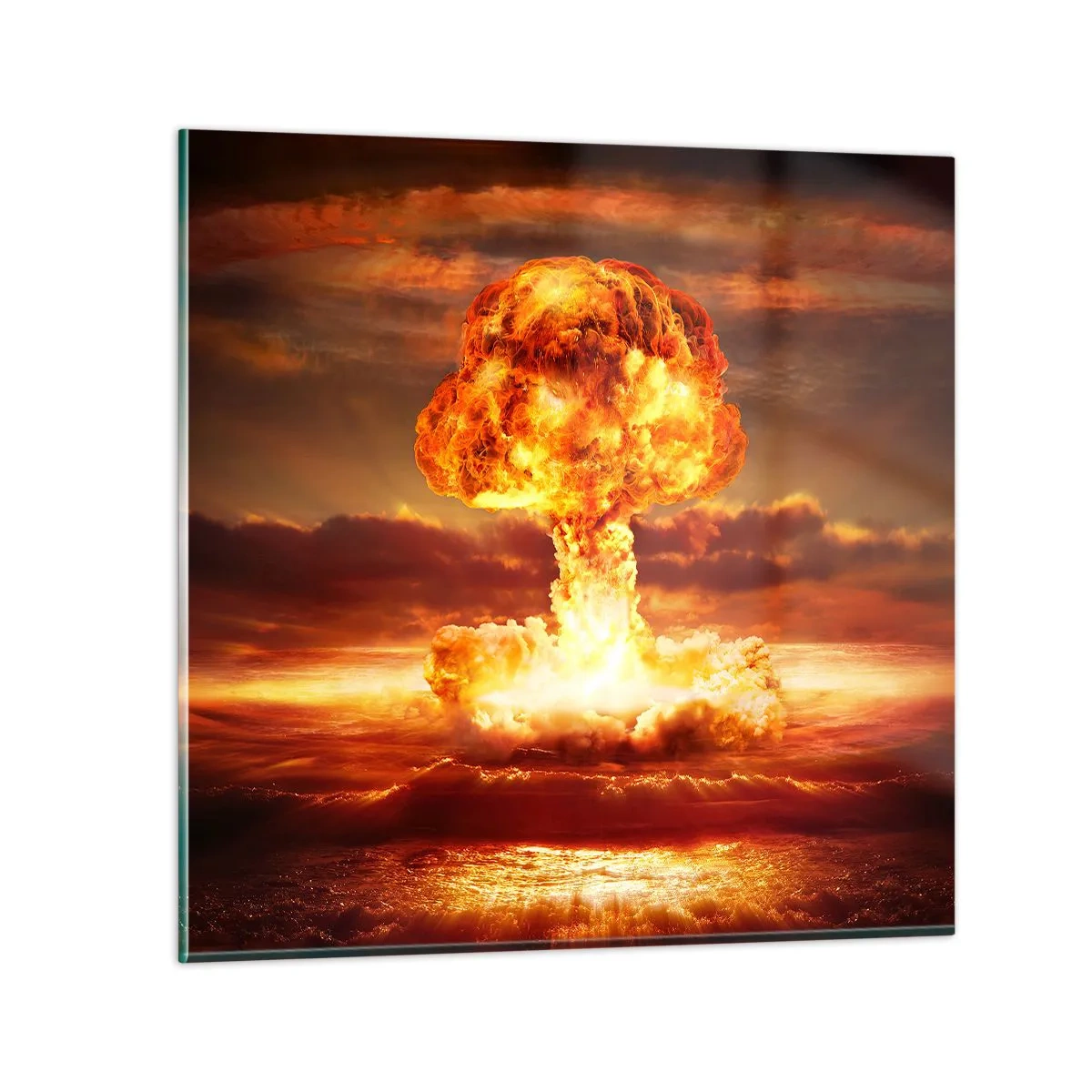 Obraz na skle - A nastane koniec - 50x50 cm