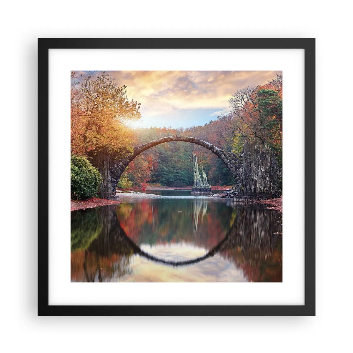 Plagát v čiernom ráme - Za zrkadlom - 40x40 cm