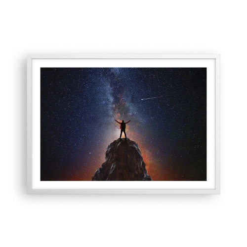 Plagát v bielom ráme - Sila je so mnou! - 70x50 cm