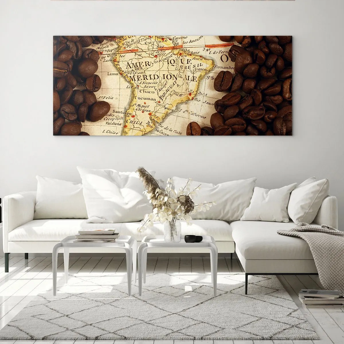 Obraz na skle - Odkiaľ je najlepšia káva? - 100x40 cm