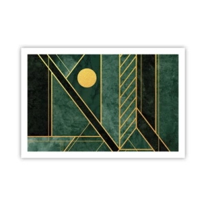 Plagát - Dynamika zlata a lazuritu - 91x61 cm