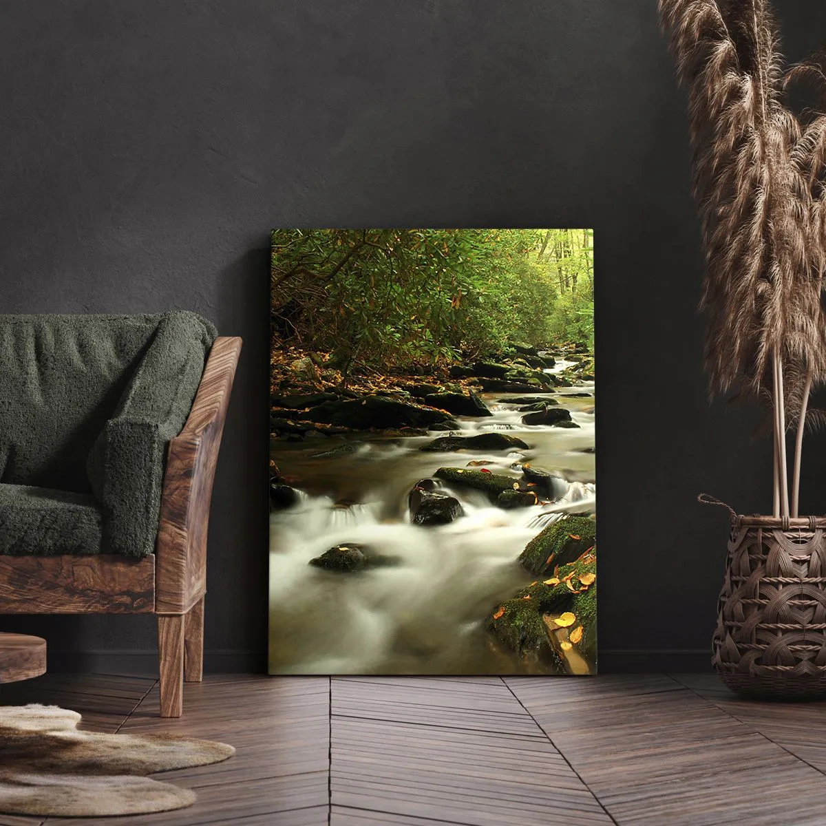 Obraz na plátne - Ako tekuté striebro - 55x100 cm