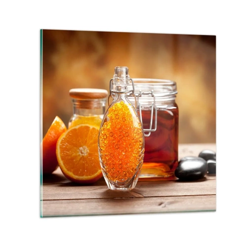 Obraz na skle - Slnečné chute a arómy - 40x40 cm