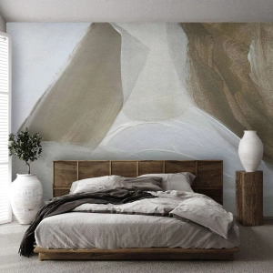 Fototapeta Premium Sand - Vlna bielej - Svetlý, Kus, Minimalistický - 100x70 cm