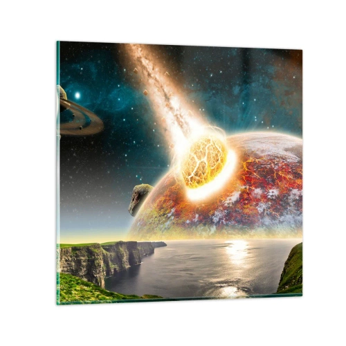 Obraz na skle - Vesmírna dráma - 70x70 cm