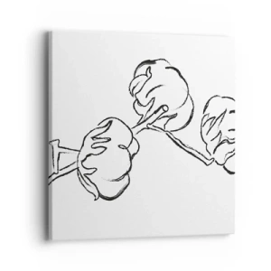 Obraz na plátne - Bavlnené páperie - 40x40 cm