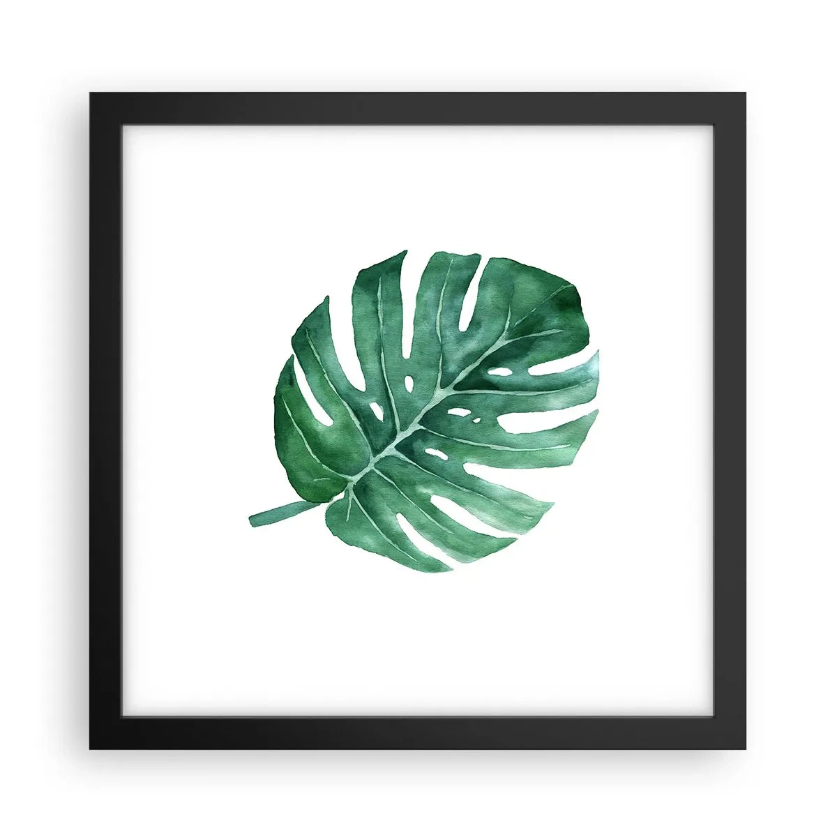 Plagát v čiernom ráme - Zelený koncept - 30x30 cm