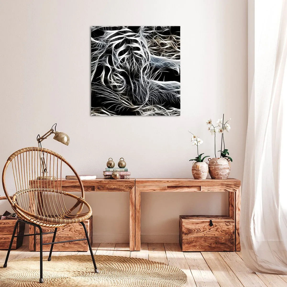 Obraz na plátne - Štúdia mačacej ľahkosti - 60x60 cm