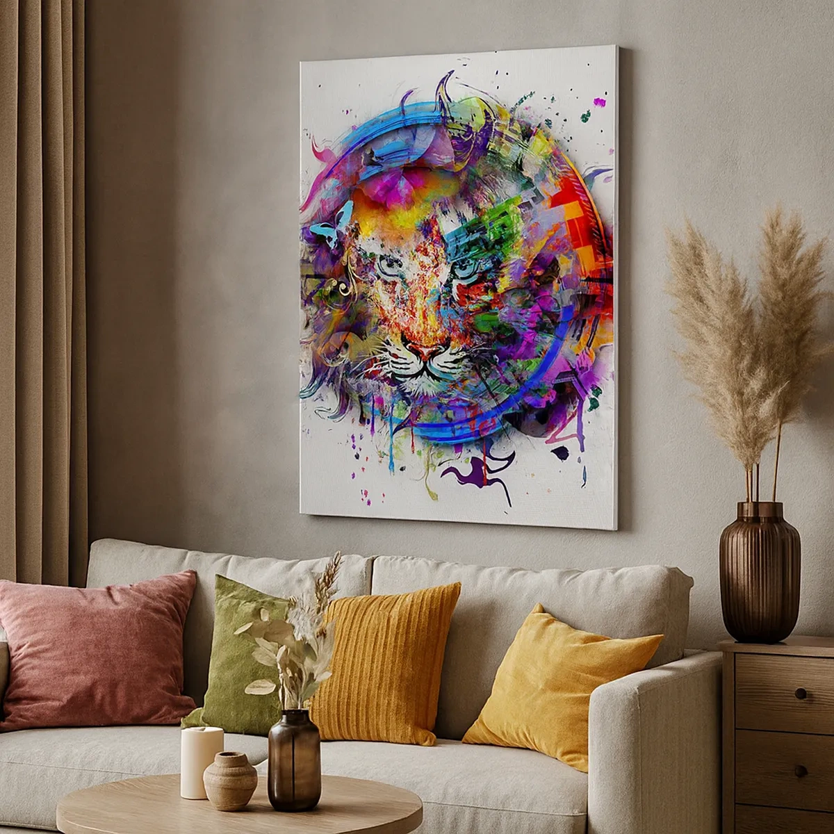 Obraz na plátne - Skrýva sa za dúhovým závojom - 50x70 cm