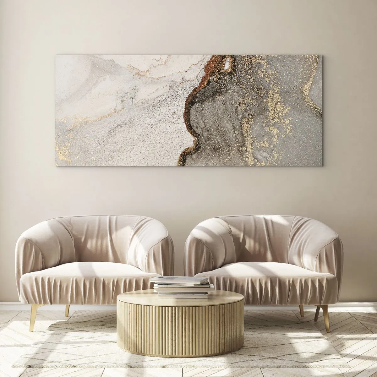 Obraz na skle - Na hranici farieb - 140x50 cm